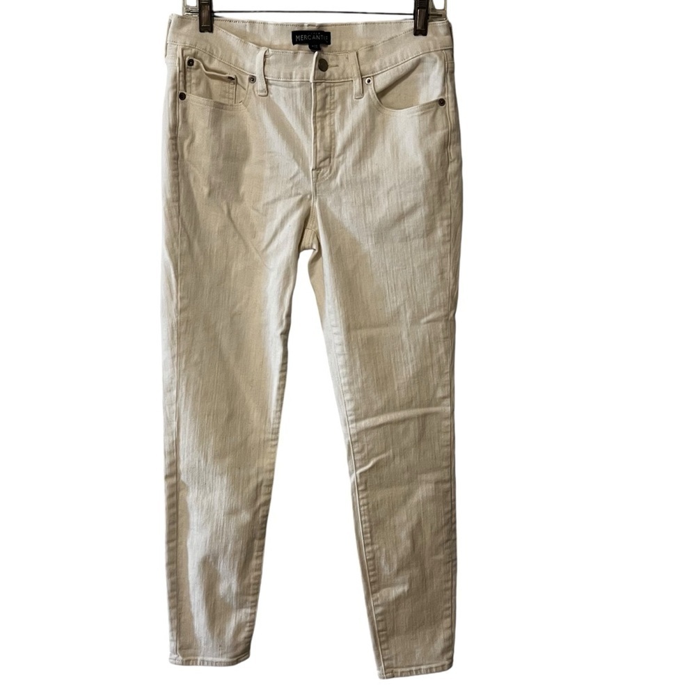 J. Crew Mercantile High Rise White Denim Jeans 29 spring summer essential